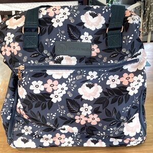 NEW Sarah Wells “Lizzy” Le Floral pump bag with matching Pumparoo wet/dry bag.